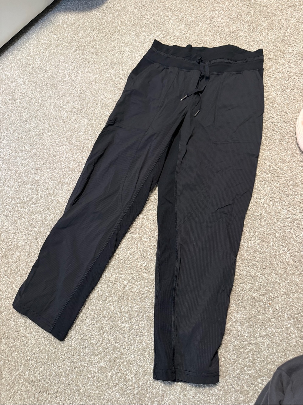 Black Drawstring Casual Pants